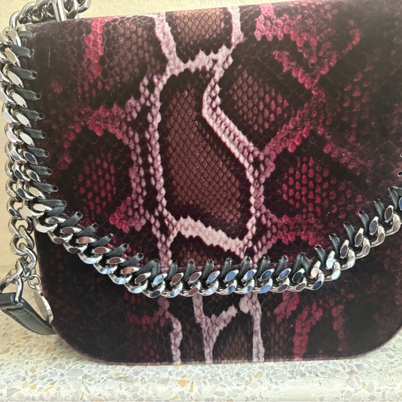 STELLA MCCARTNEY purple snakeskin velvet Falabella Box Bag - Picture 5 of 8